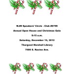 MJM SPeakers Circle Open House - December 15, 2012