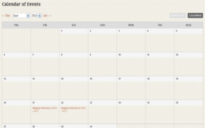 Calendar View - Marcie's Event Calendar