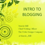 Intro to Blogging - Marcie Hill