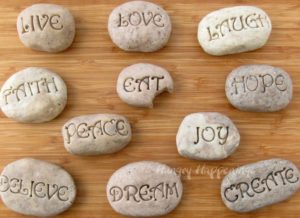 White chocolate and Oreo Cookie fudge recipe, edible serenity stones with inspirational sayings