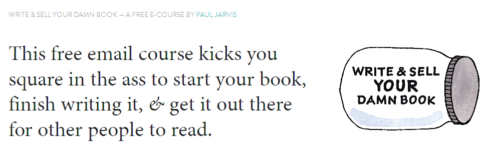 Write & Sell Your Damn Book - Free E-course by Paul Jarvis