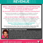 Creating Consistent Revenue - Donna SmithBellinger - February 21st