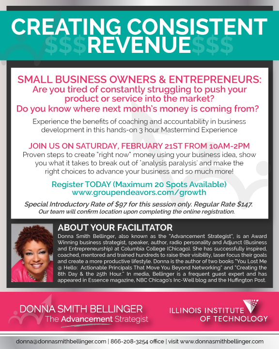 Creating Consistent Revenue - Donna SmithBellinger - February 21st