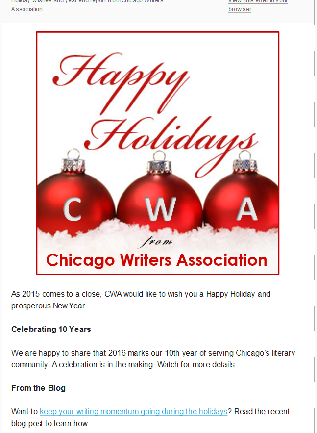 Happy Holidays from CWA