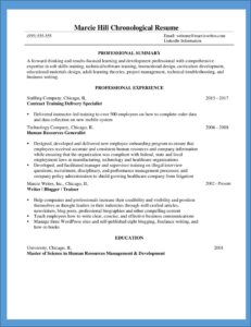 Chronological Resume