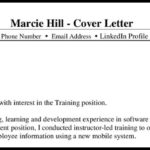 Cover Letter - Marcie Writes