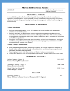 Functional Resume