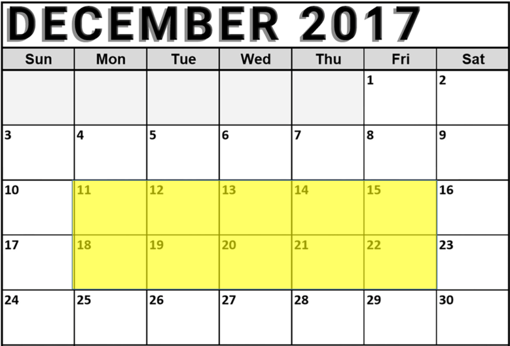 Blog Posting Schedule for December 11 22 Marcie Writes