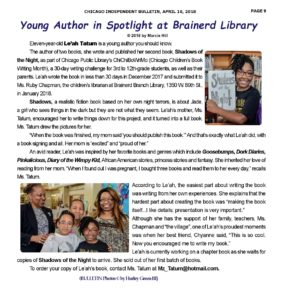 Young Author Spotlight - Le'ah Tatum