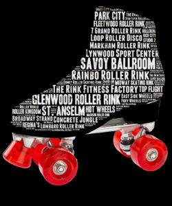 Word Skate Cloud - Black Roller Skating Rink