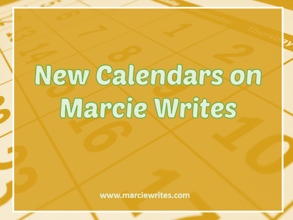 New Calendars on Marcie Writes