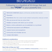 Powerful Professional Bio Checklist