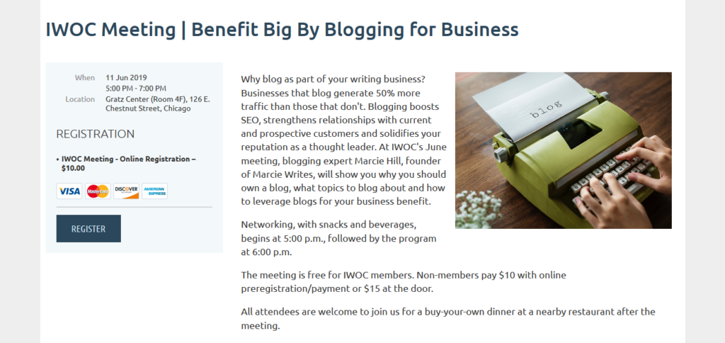 Blogging for Business - IWOC