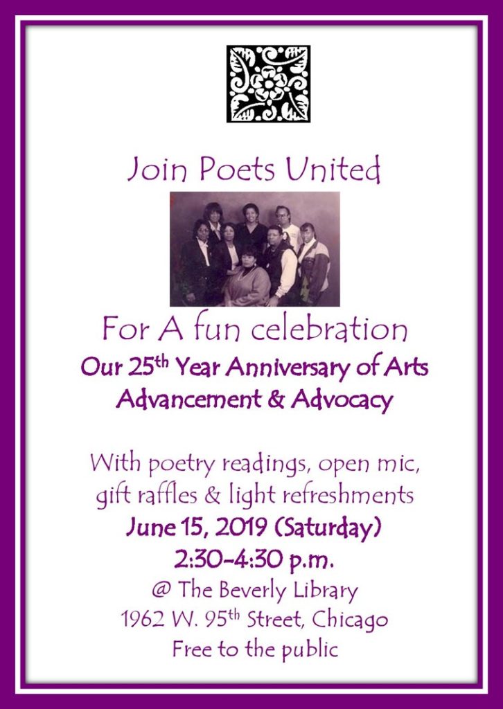 Poets United 25th Year Anniversary Framed
